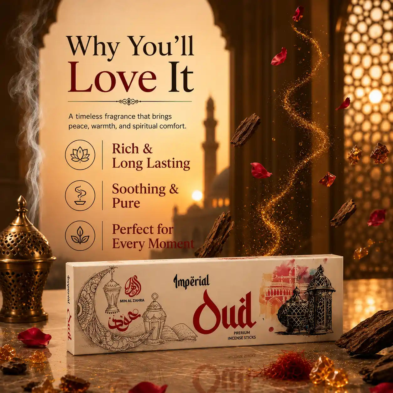 Imperial Oud Premium Incense Stick (Agarbatti) – 50gm