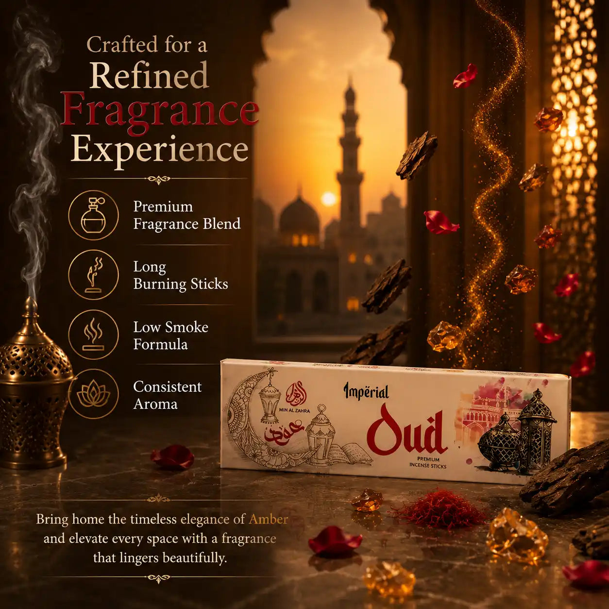 Imperial Oud Premium Incense Stick (Agarbatti) – 50gm