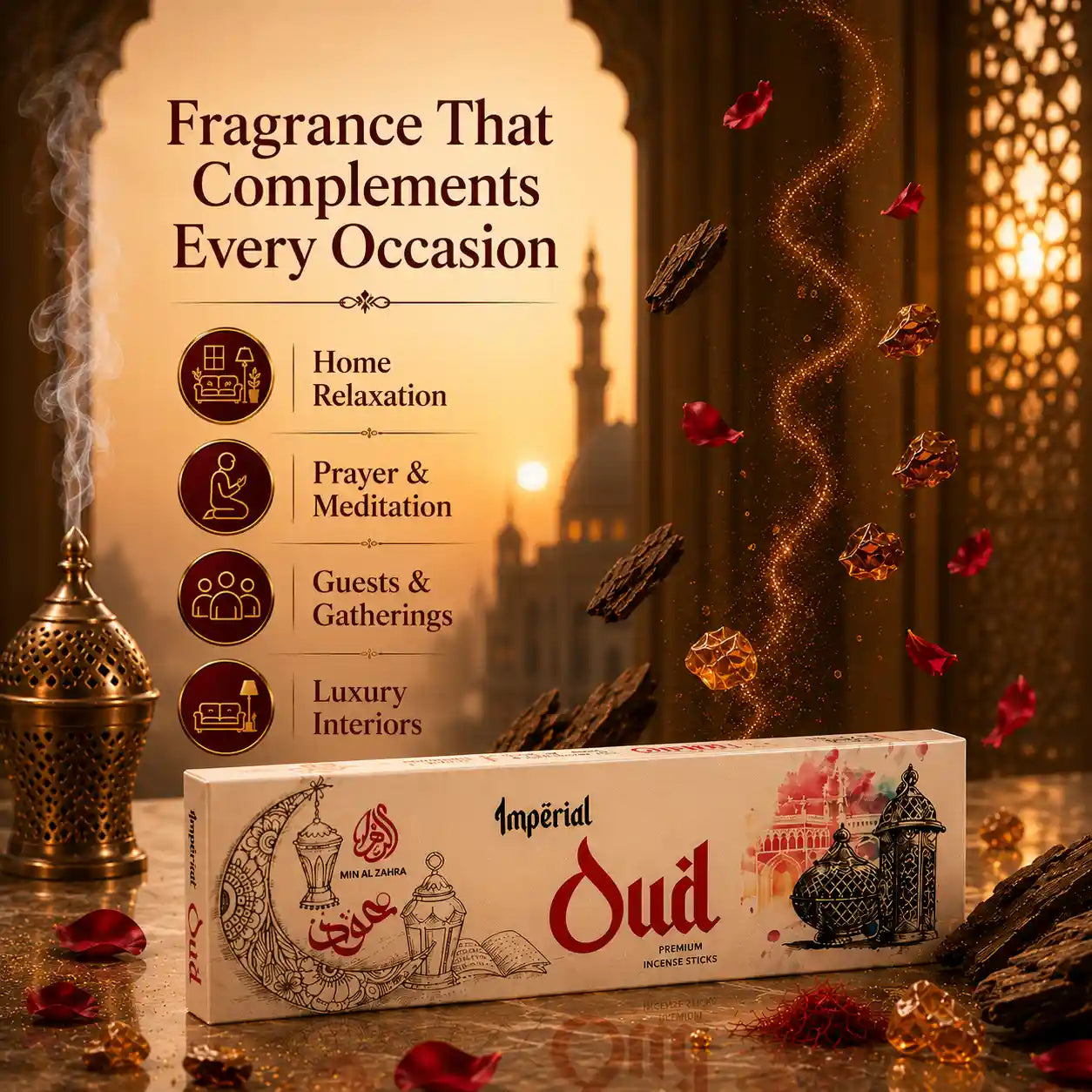 Imperial Oud Premium Incense Stick (Agarbatti) – 50gm