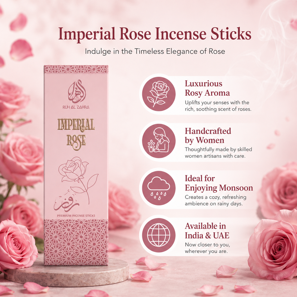 Imperial Rose Premium Incense Stick (Rose Agarbatti) – 50gm