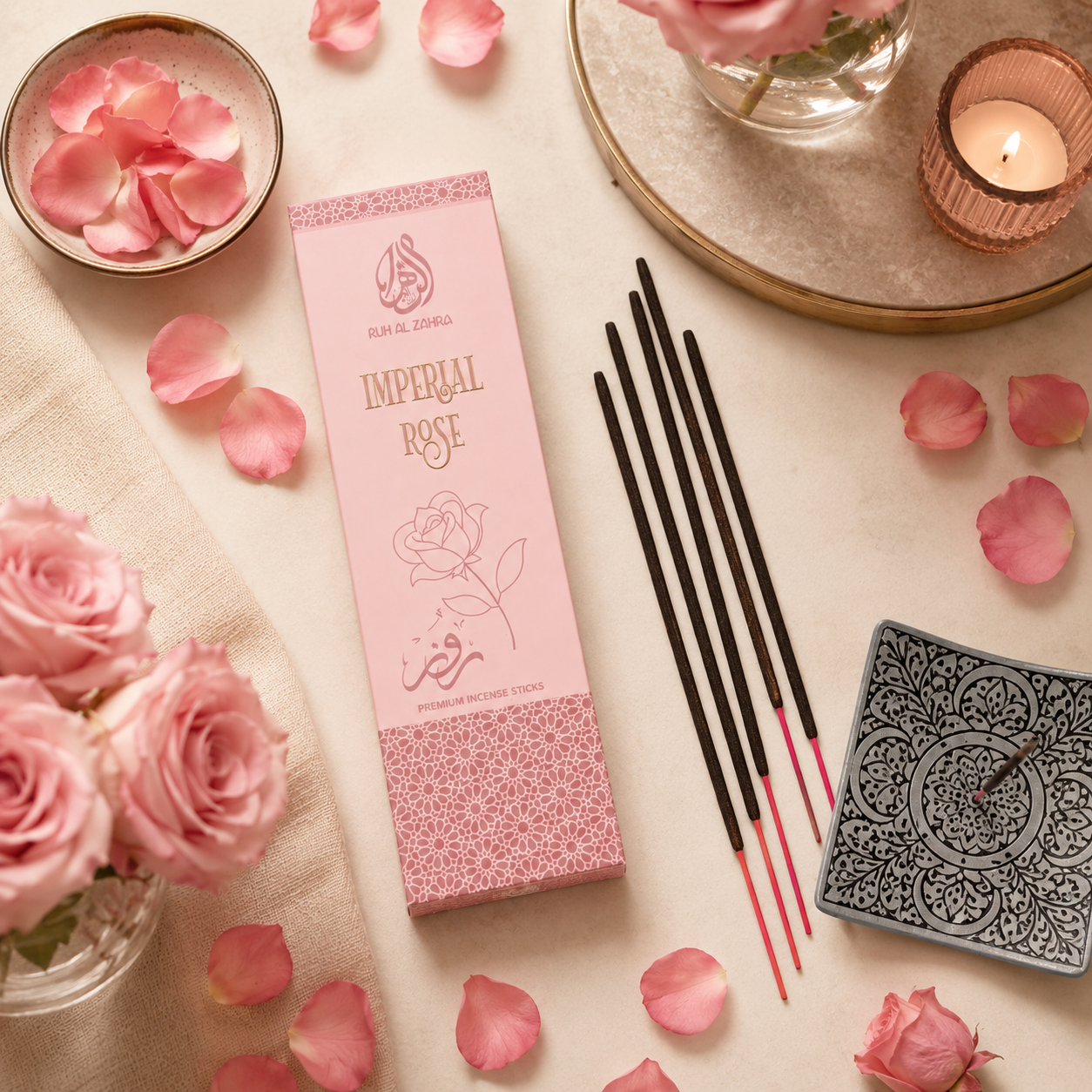 Imperial Rose Premium Incense Stick (Rose Agarbatti) – 50gm