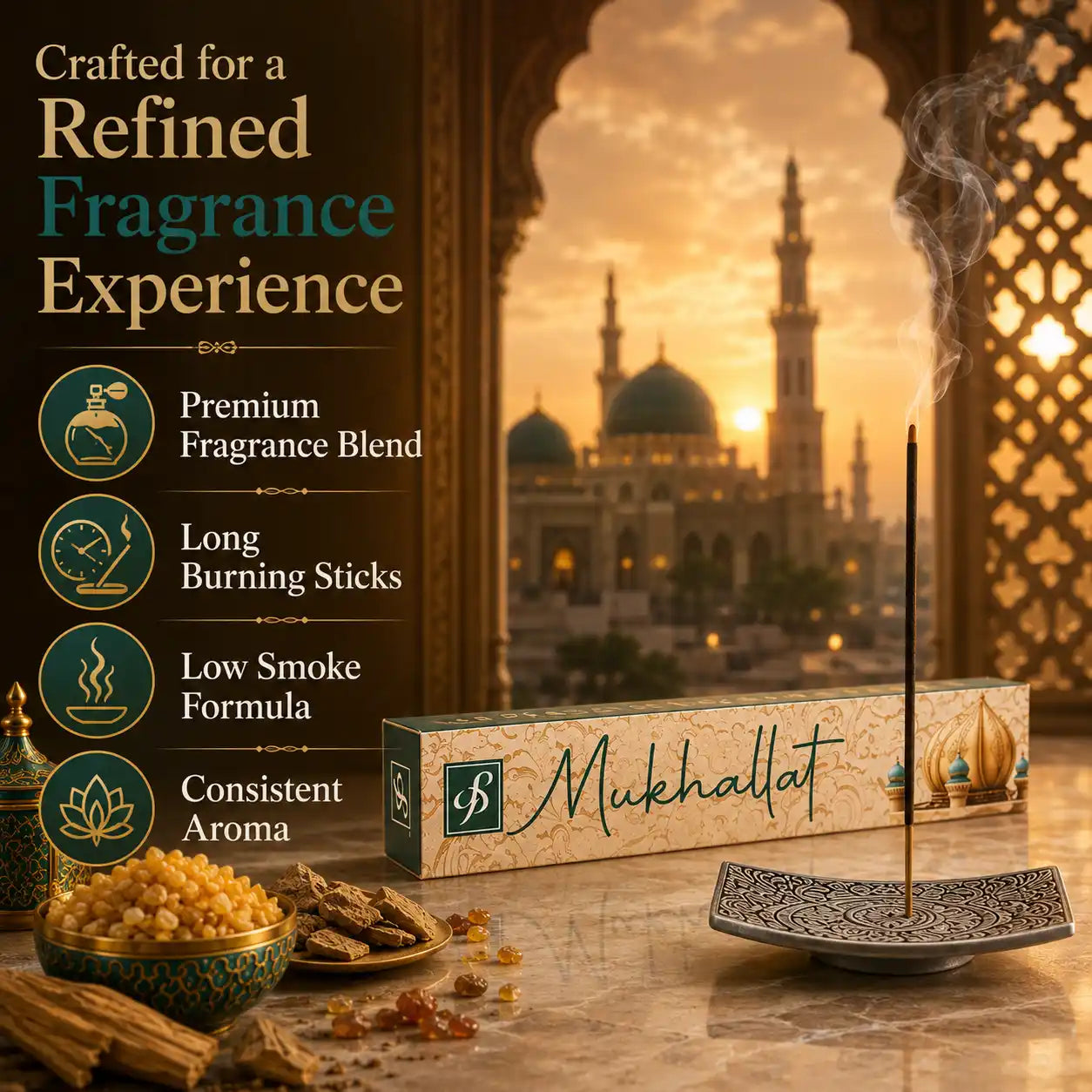 Mukhallat Premium Incense Stick (Agarbatti) – 50gm