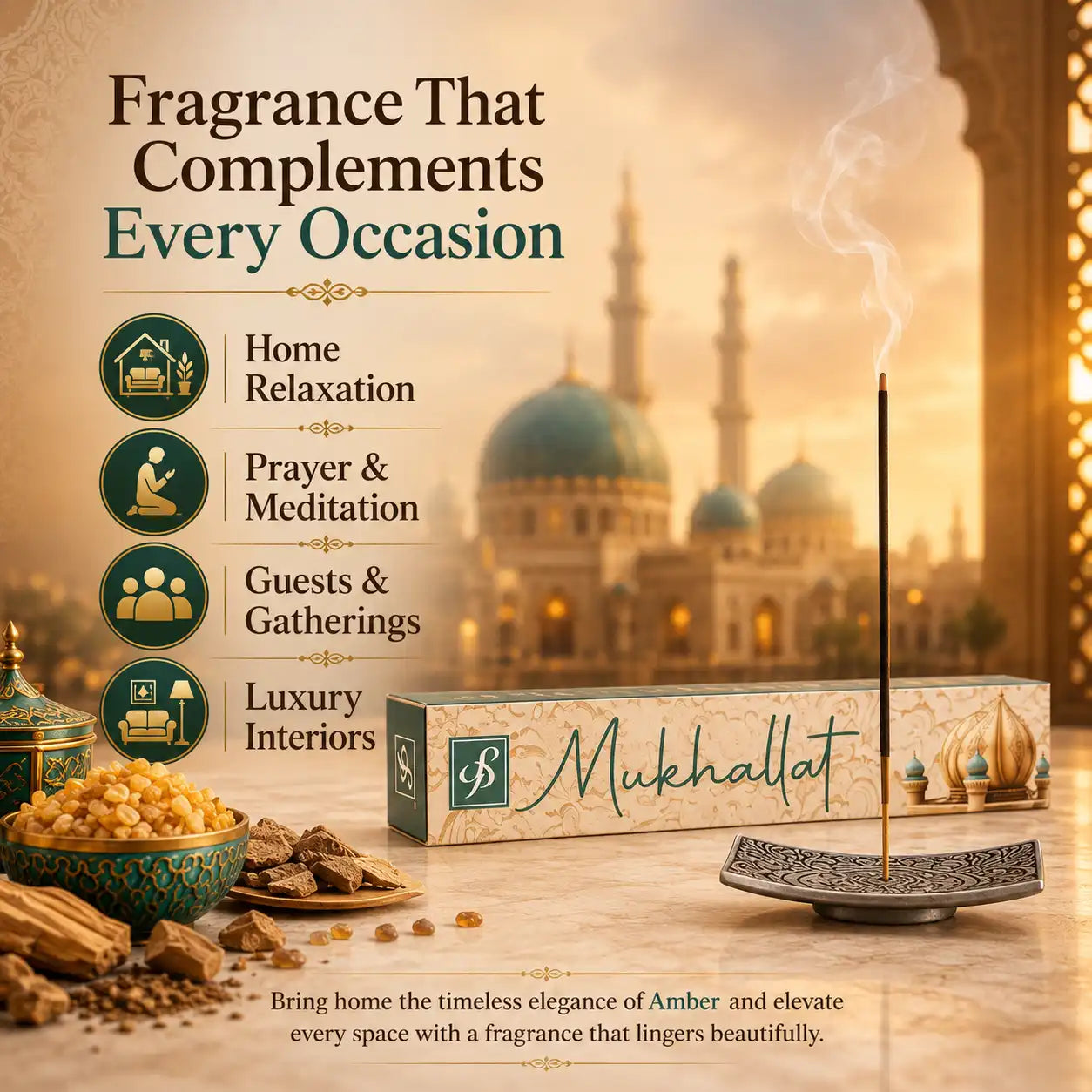 Mukhallat Premium Incense Stick (Agarbatti) – 50gm