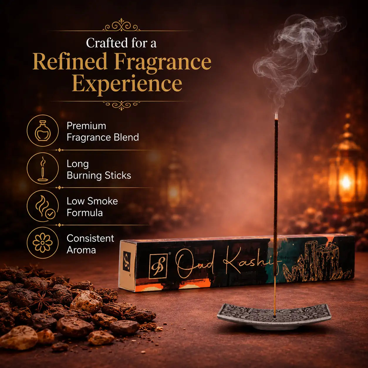 Oud E Kashif Premium Incense Stick (Masala Agarbatti) – 50gm