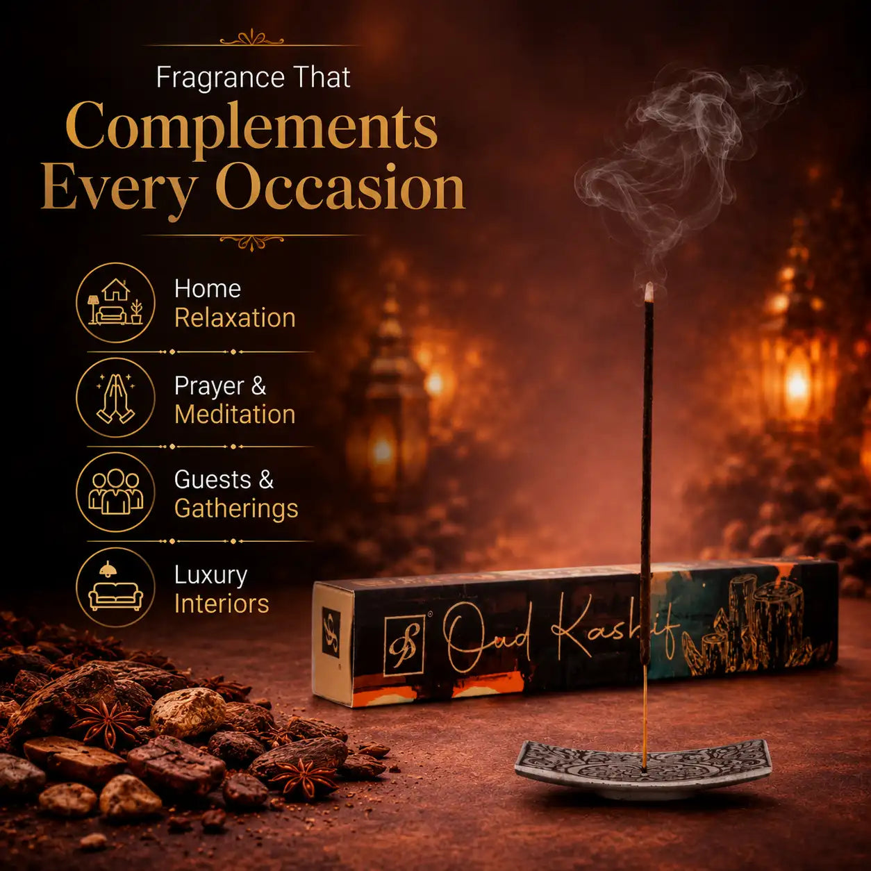Oud E Kashif Premium Incense Stick (Masala Agarbatti) – 50gm