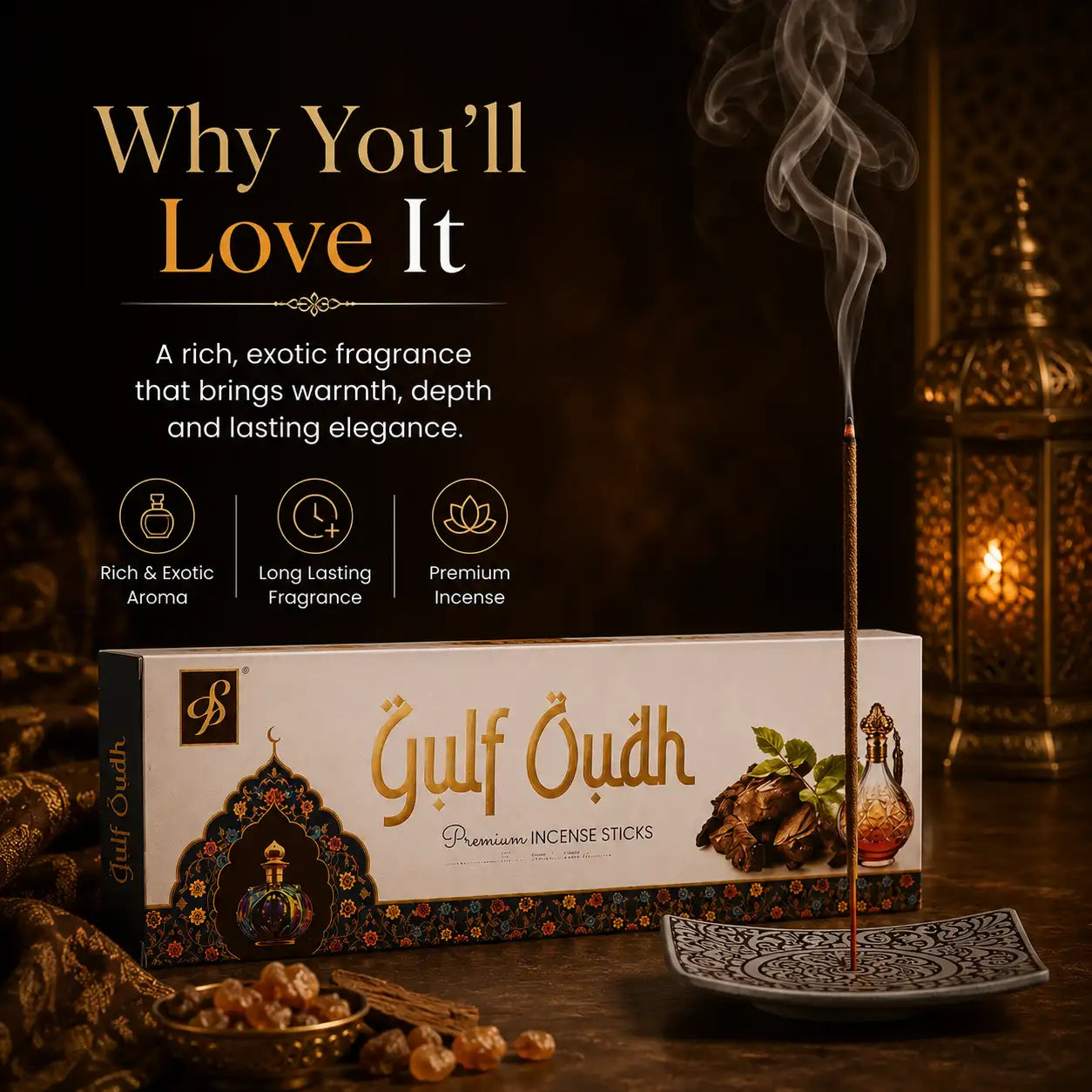 Gulf Oud Premium Incense Stick (Agarbatti) - 50gm