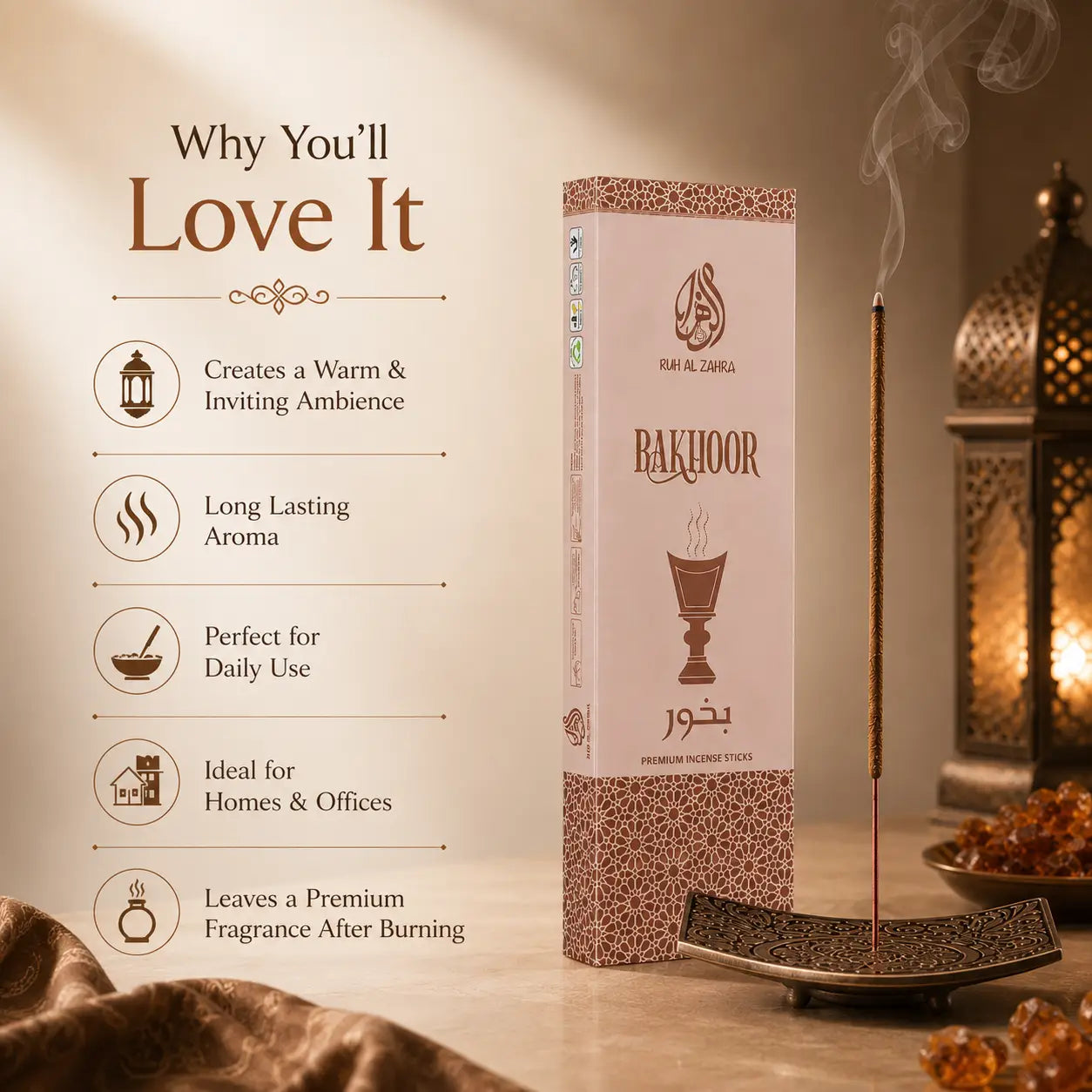 Premium Bakhoor Agarbatti 50gm – Luxury Incense Stick