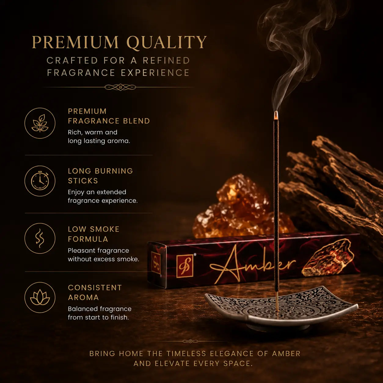 Amber Premium Incense Stick (Amber Oudh Agarbatti) – 50gm