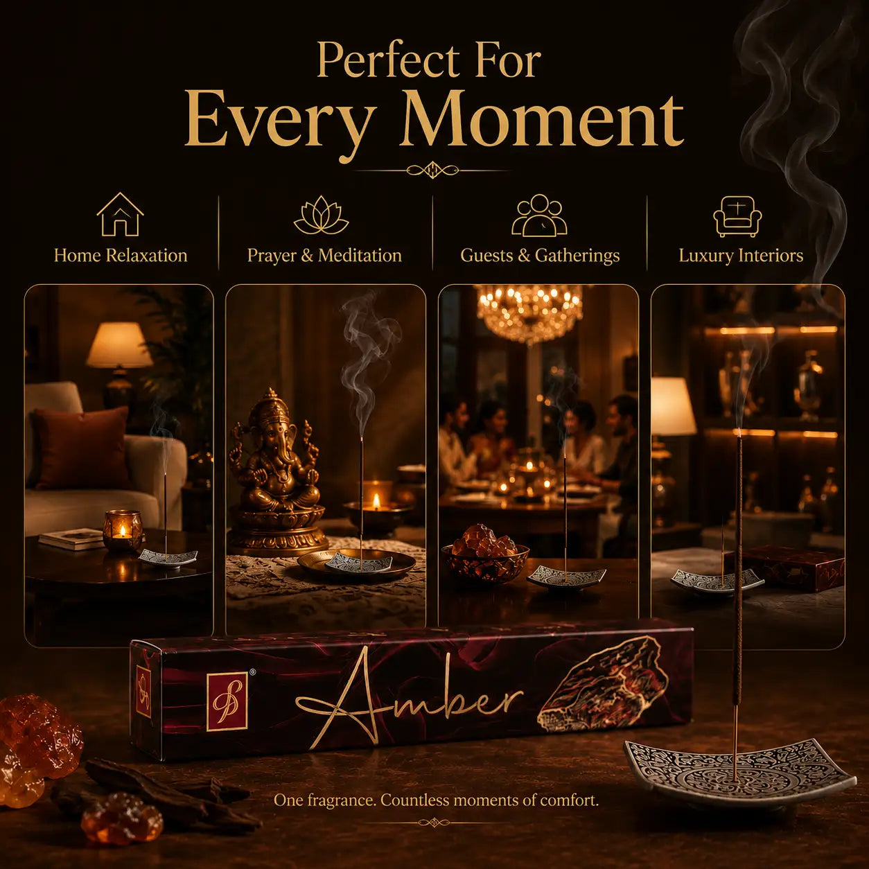Amber Premium Incense Stick (Amber Oudh Agarbatti) – 50gm
